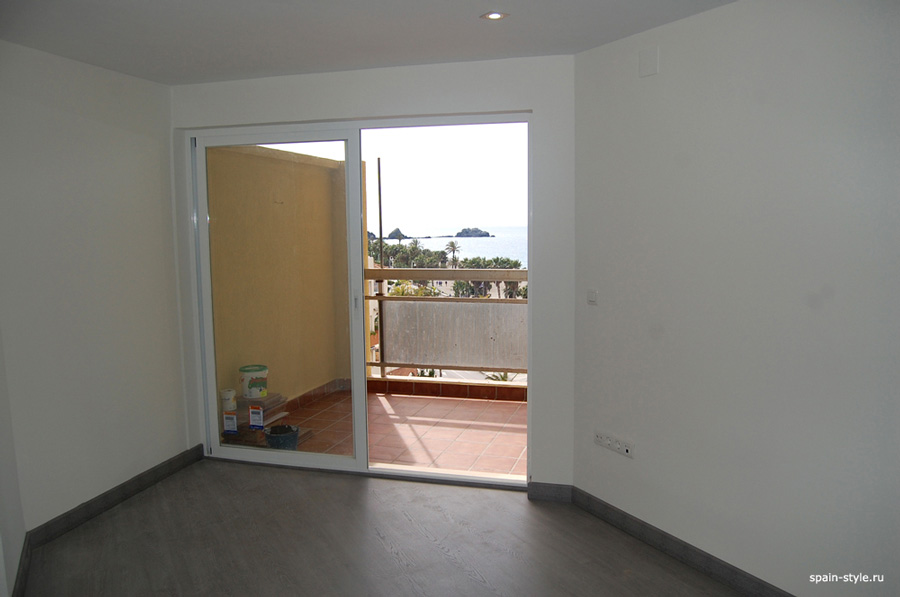First line Sea view apartment with one bedroom in  Almuñecar,  Living room