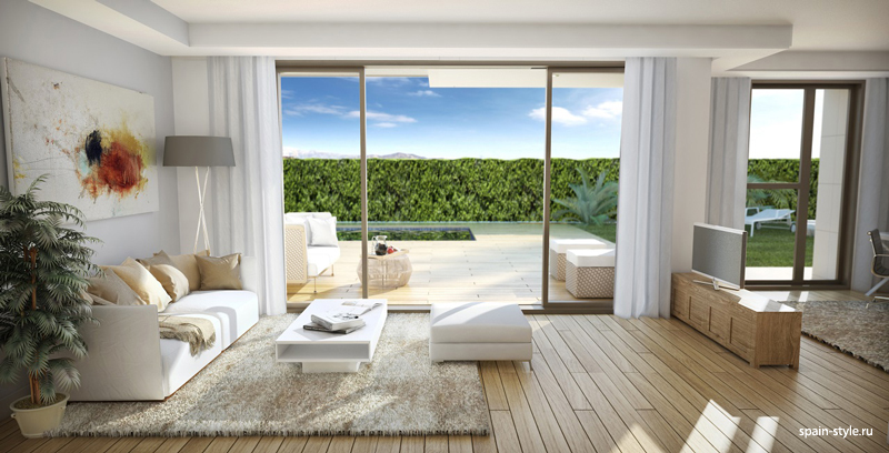Living room,  Modern villas for sale in Torre del Mar 