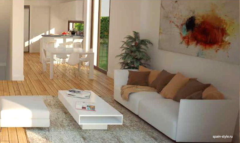 Living room,      Modern villas for sale in Torre del Mar 