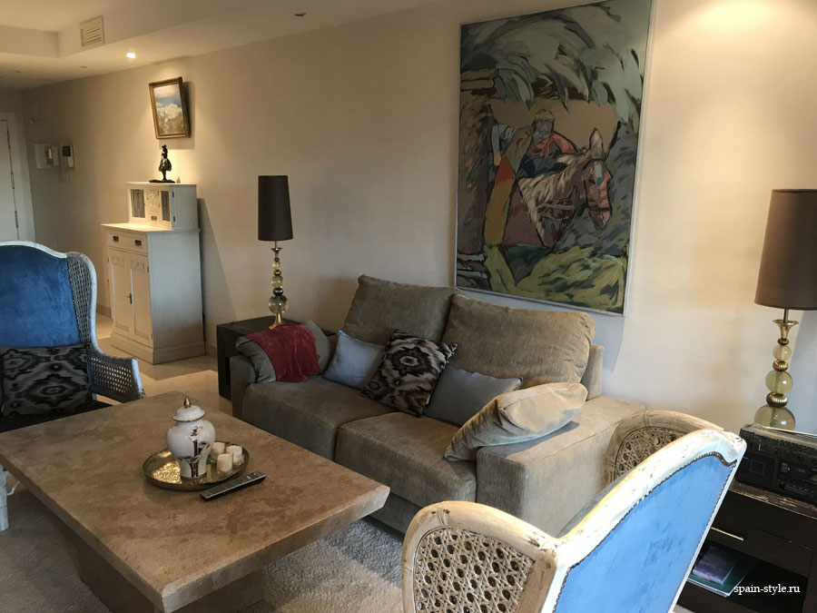 Apartment for rent in Marbella, Golden Mile, Living room