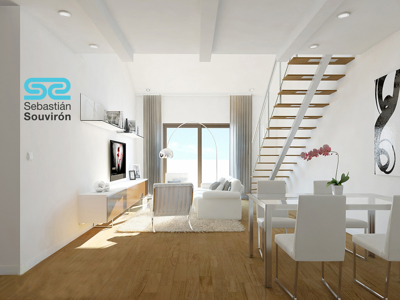Новые элитные квартиры в центре Малаги, гостиная пентхауса