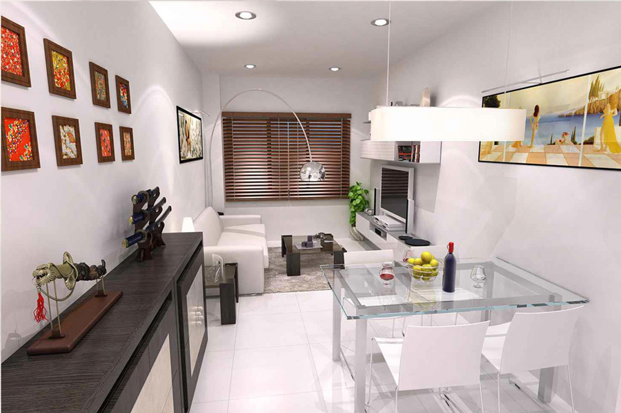 Living room, ground floor, apartment BajoB, New apartments in Fuengirola