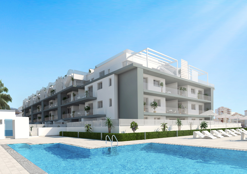 Pool, First line Sea View Apartments and Penthouses direct from Developer in Torrox, Malaga