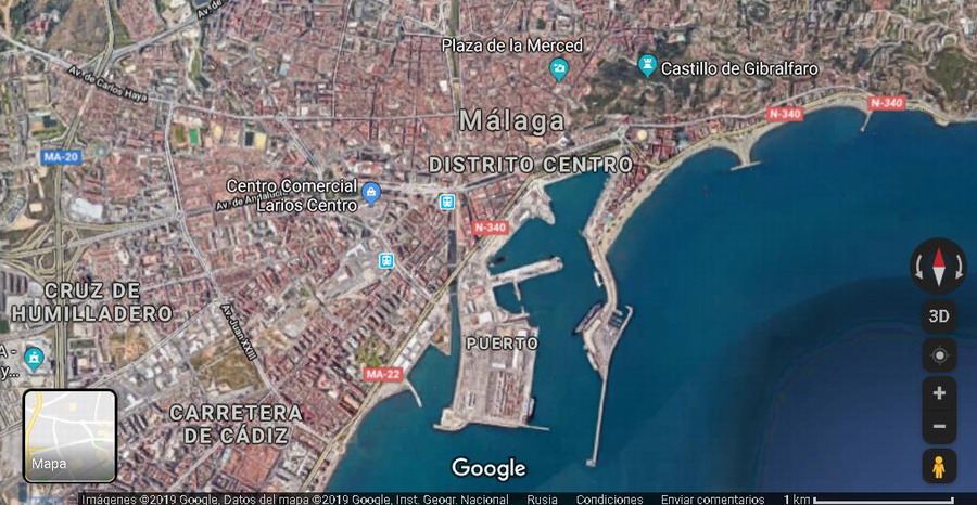 Малага карта Google