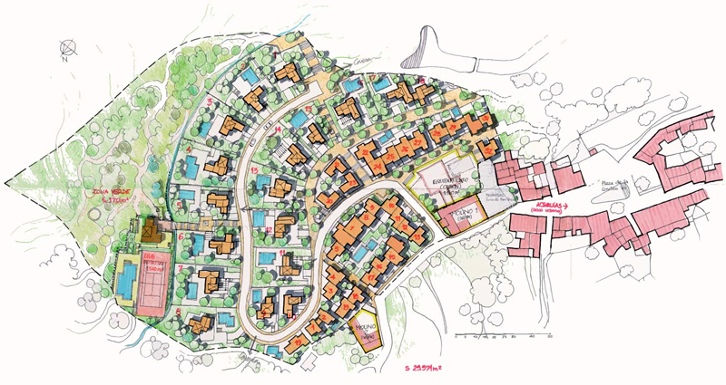 Проект жилого комплекса 1°,  Участок земли с  проектом  жилого комплекса  в Гранаде, Валье-де-Лекрин